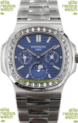 Patek Philippe Nautilus 5740 Perpetual Calendar Stainless Steel Blue Dial Swiss Replica Watch 