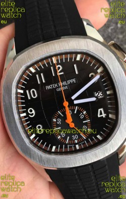 Patek Philippe Aquanaut 5968 Chronograph Steel Casing Orange Hands Watch in Swiss Automatic Movement