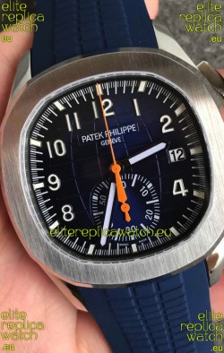 Patek Philippe Aquanaut 5968 Chronograph Steel Casing Blue Dial Watch in Swiss Automatic Movement