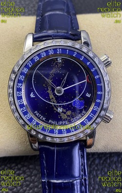Patek Philippe 6104G Grand Compilations Handwind Swiss Replica Watch - Diamonds Bezel