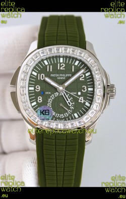 Patek Philippe Super Clone Aquanaut 5164A 1:1 Mirror Watch Green Dial Swiss Replica
