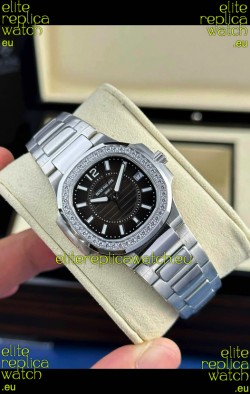 Patek Philippe Nautilus Super Clone 7010 32MM 1:1 Mirror Replica Black Dial 