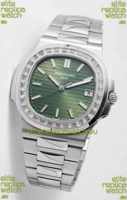 Patek Philippe Nautilus 5711/1A-014 1:1 Mirror Swiss Replica Watch in Green Dial 904L Steel 