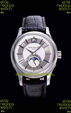 Patek Philippe 5205-001 Complications MoonPhase 1:1 Mirror Swiss Replica Watch Steel Grey Dial