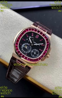 Patek Philippe Nautilus 5724R 1:1 Quality Swiss Replica Watch in Black Dial