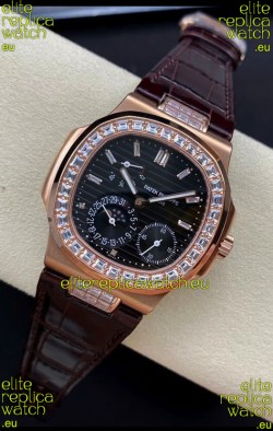 Patek Philippe Nautilus 5712R 1:1 Quality Swiss Replica Watch in Black Dial
