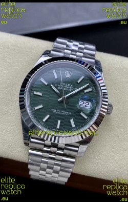 Rolex Datejust Cal.3235 Movement 1:1 Mirror Replica 904L Steel 41MM - Green Fluted Motif Dial