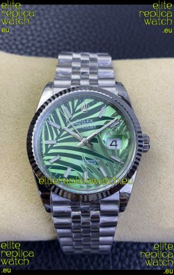 Rolex Datejust Cal.3235 Movement 1:1 Mirror Replica 904L Steel 36MM - Green Palm-Motif Dial