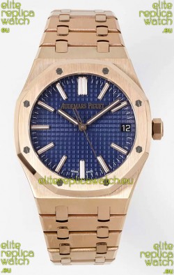 Audemars Piguet Royal Oak 15510 50th Anniversary 41MM Blue Dial Rose Gold 41MM 1:1 Mirror Replica