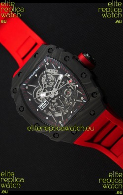 Richard Mille RM35-2 Rafael Nadal Forged Carbon Case with Red Strap