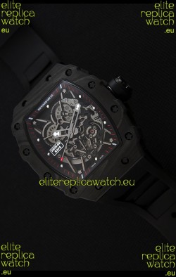 Richard Mille RM35-2 Rafael Nadal Forged Carbon Case with Black Strap