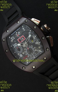 Richard Mille RM011-FM Felipe Massa One Piece Ceramic Case Watch in Black Strap