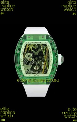 Richard Mille RM26-01 Tourbillon Panda Transparent Sapphires Casing Watch - Super Clone Replica