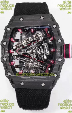 Richard Mille RM38-02 Carbon Casing Bubba Watson Black Nylon Tourbillon Movement 1:1 Mirror Replica