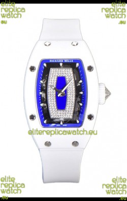 Richard Mille RM007 White Ceramic Blue Dial Automatic Superclone Swiss Replica Watch