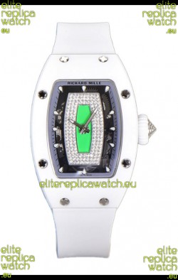 Richard Mille RM007 White Ceramic Green Dial Automatic Superclone Swiss Replica Watch