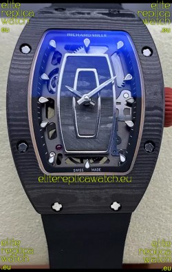 Richard Mille RM07 Black Carbon Casing Black Strap 1:1 Superclone Swiss Replica Watch 