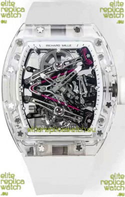 Richard Mille RM38-02 Sapphires Bubba Watson White Rubber Tourbillon Movement 1:1 Mirror Replica