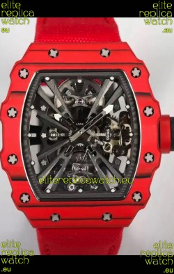 Richard Mille RM12-01 Carbon Fiber Case Genuine Tourbillon Movement 1:1 Mirror Replica Watch