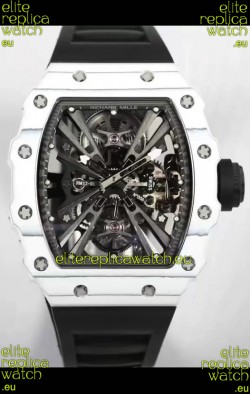 Richard Mille RM12-01 White Carbon Fiber Case Genuine Tourbillon Movement 1:1 Mirror Replica Watch