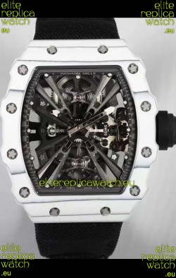 Richard Mille RM12-01 White Carbon Fiber Case Genuine Tourbillon Movement 1:1 Mirror Replica Watch