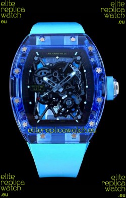 Richard Mille RM35-01 Transparent Sapphires Casing with Genuine Tourbillon Super Clone Watch