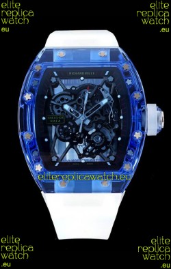 Richard Mille RM35-01 Transparent Sapphires Casing with Genuine Tourbillon Super Clone Watch