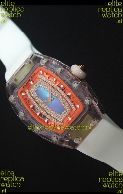 Richard Mille RM07-02 Sapphir Ladies Swiss Replica Watch in Blue Pearl Dial 