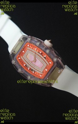Richard Mille RM07-02 Sapphir Ladies Swiss Replica Watch in Pink Pearl Dial 