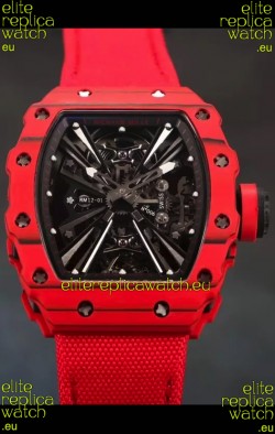 Richard Mille RM12-01 Carbon Fiber Case Genuine Tourbillon Movement 1:1 Mirror Replica Watch
