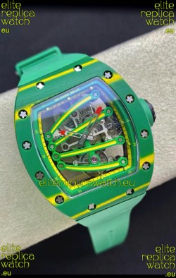 Richard Mille RM59-01 Genuine Tourbillon Movement in Green NTPT Carbon Casing