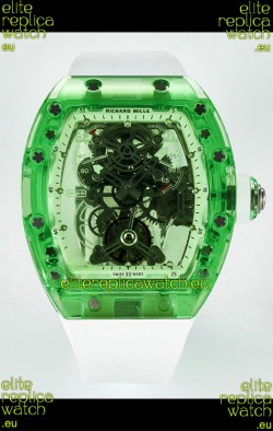 Richard Mille Super Clone 56-01 Transparent Sapphires Casing with Genuine Tourbillon Watch