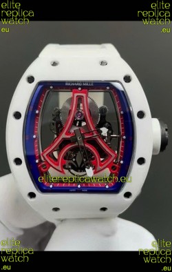 Richard Mille RM52-03 Paris Saint-Germain Tourbillon White Ceramic Swiss Replica Watch 