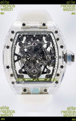 Richard Mille Super Clone 56-01 Transparent Sapphires Casing with Genuine Tourbillon Watch