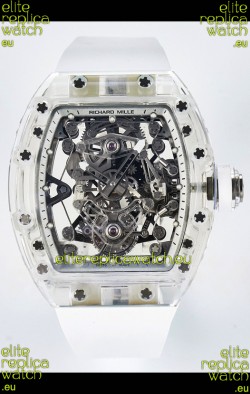 Richard Mille Super Clone 56-01 Transparent Sapphires Casing with Genuine Tourbillon Watch
