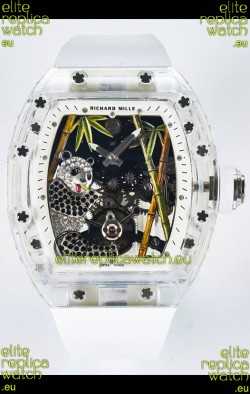 Richard Mille RM26-01 Tourbillon Panda Transparent Sapphires Casing Watch - Super Clone Replica