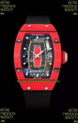 Richard Mille RM07 Red Carbon Casing 1:1 Superclone Swiss Replica Watch
