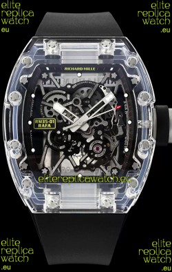 Richard Mille RM35-01 Rafael Nadal Transparent Sapphires Casing with Genuine Tourbillon Super Clone Watch