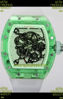 Richard Mille RM055 Transparent Sapphires Casing with Genuine Tourbillon Super Clone Watch