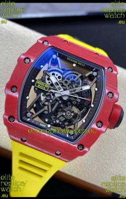 Richard Mille RM35-02 Rafael Nadal Red Carbon Fiber Casing with Genuine Tourbillon Super Clone Watch
