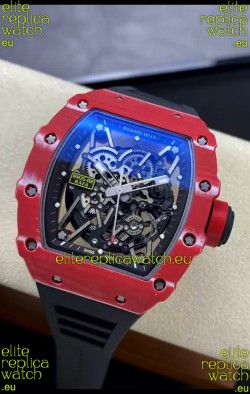 Richard Mille RM35-02 Rafael Nadal Red Carbon Fiber Casing with Genuine Tourbillon Super Clone Watch