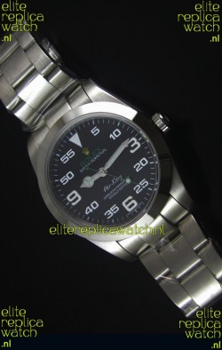 Rolex Oyster Perpetual 116900 AIR KING Swss Replica Watch in Black Dial 