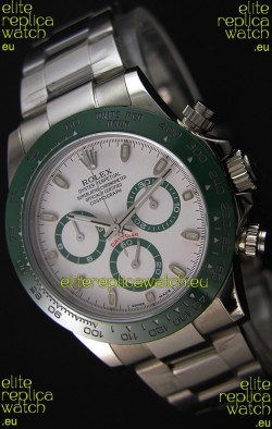 Rolex Cosmograph Daytona White Dial Green Ceramic Original Cal.4130 Movement - Ultimate 904L Steel Watch