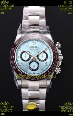 Rolex Daytona 116506 ICE BLUE ARAB Numerals Dial Cal.4130 Movement - Ultimate 904L Steel Watch