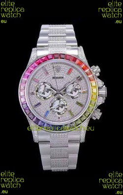 Rolex Daytona ICED OUT 904L Steel Casing Watch Original Cal.4130 Movement - 1:1 Mirror Replica