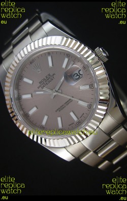 Rolex Datejust Japanese Replica Watch - Grey Dial in 41MM with Oyster Strap
