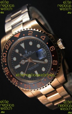 Rolex GMT Masters Japanese Replica Watch in Rose Gold Casing