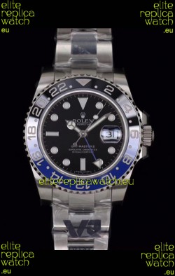 Rolex GMT Masters Batman Japanese Replica Movement Watch in Oyster Strap 