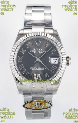 Rolex Super Clone Datejust ETA 2688 Movement 31MM Stainless Steel Case Grey Dial Watch
