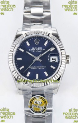 Rolex Super Clone Datejust ETA 2688 Movement 31MM Stainless Steel Blue Dial Watch 